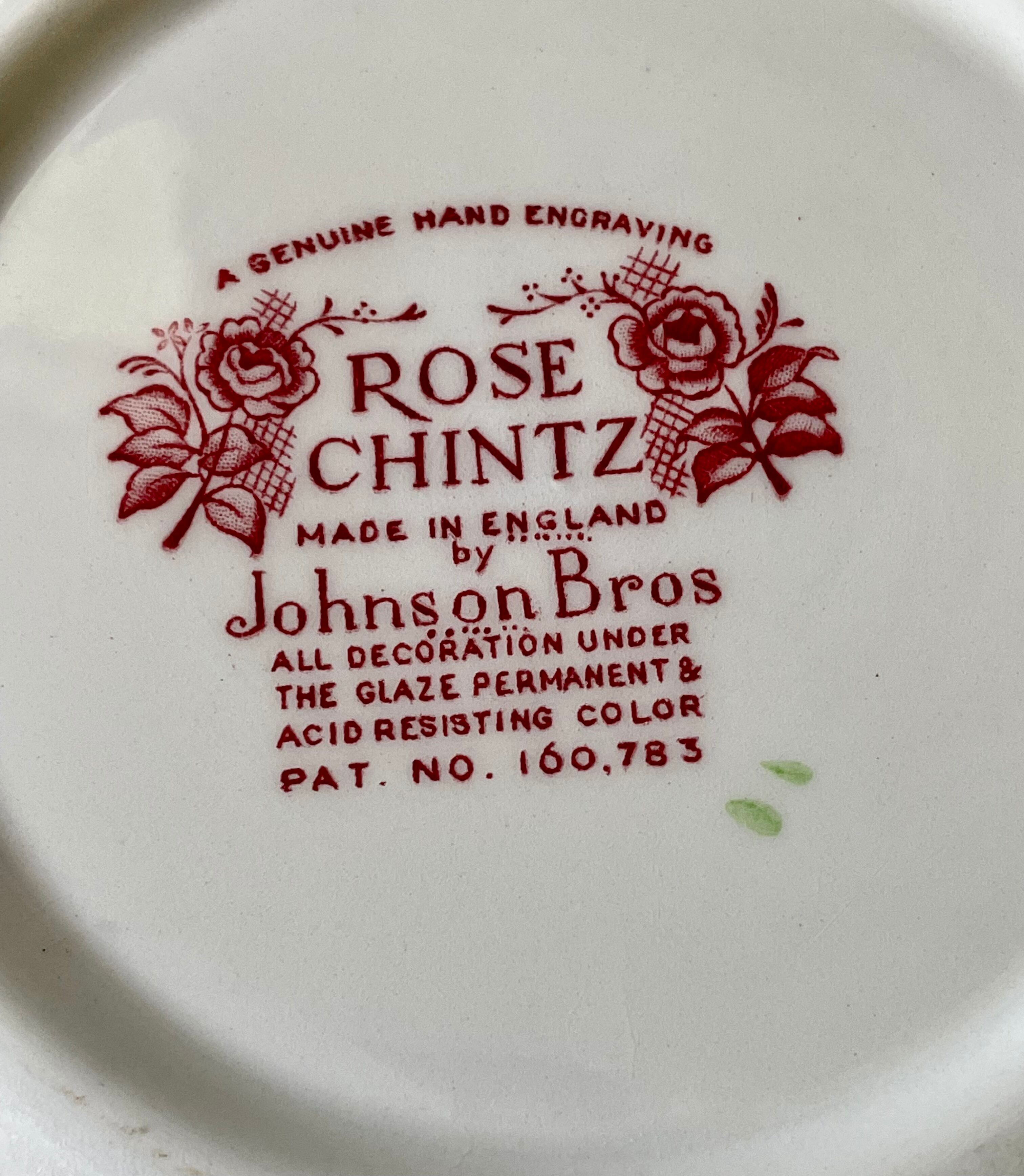 Hollow dish salad bowl Rose Chintz Johnson Brothers vintage