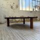 Table basse ronde tripode années 50