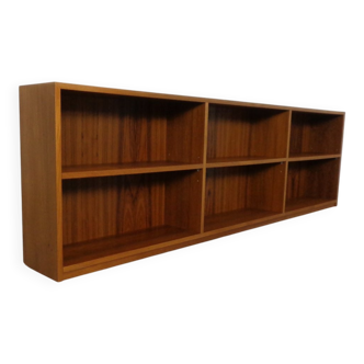 Large freestanding teak bookcase, Denmark, 1960s