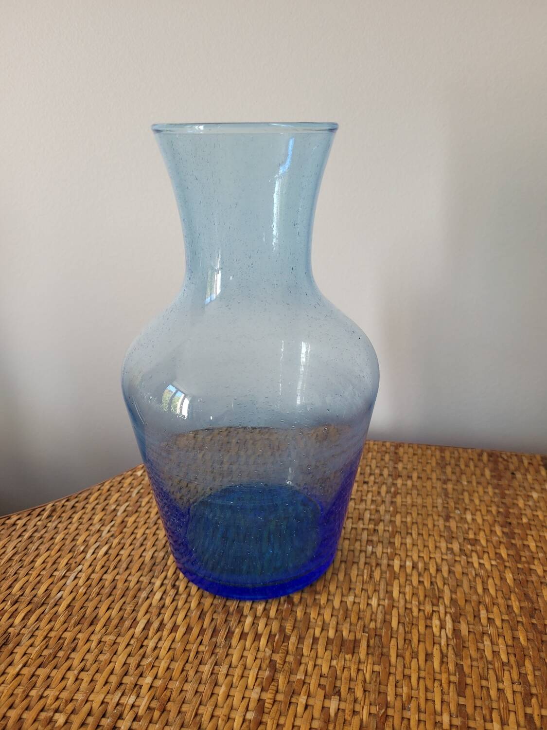(Large) blue bubble bulb vase