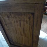 Small rustic country low cabinet in solid light oak