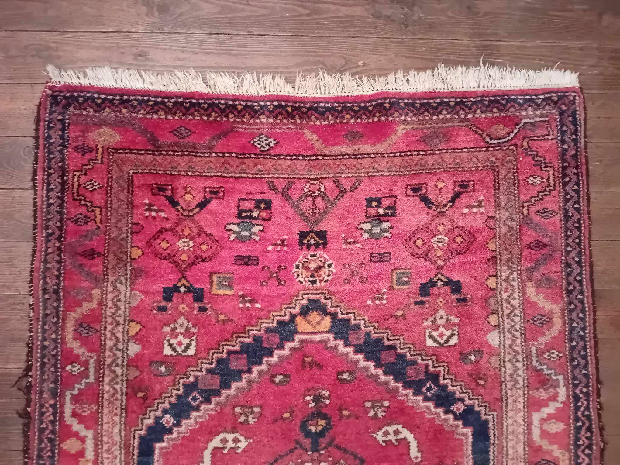 Handmade Persian Hamadan rug 210x132cm