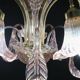Liz Taylor, Iridiscent Pink Murano Glass Chandelier, 1980s