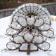 Paire de grandes appliques en laiton et cristal c. 1940s (57 cm)