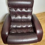 Vintage lounge chair in imitation leather from the 70s