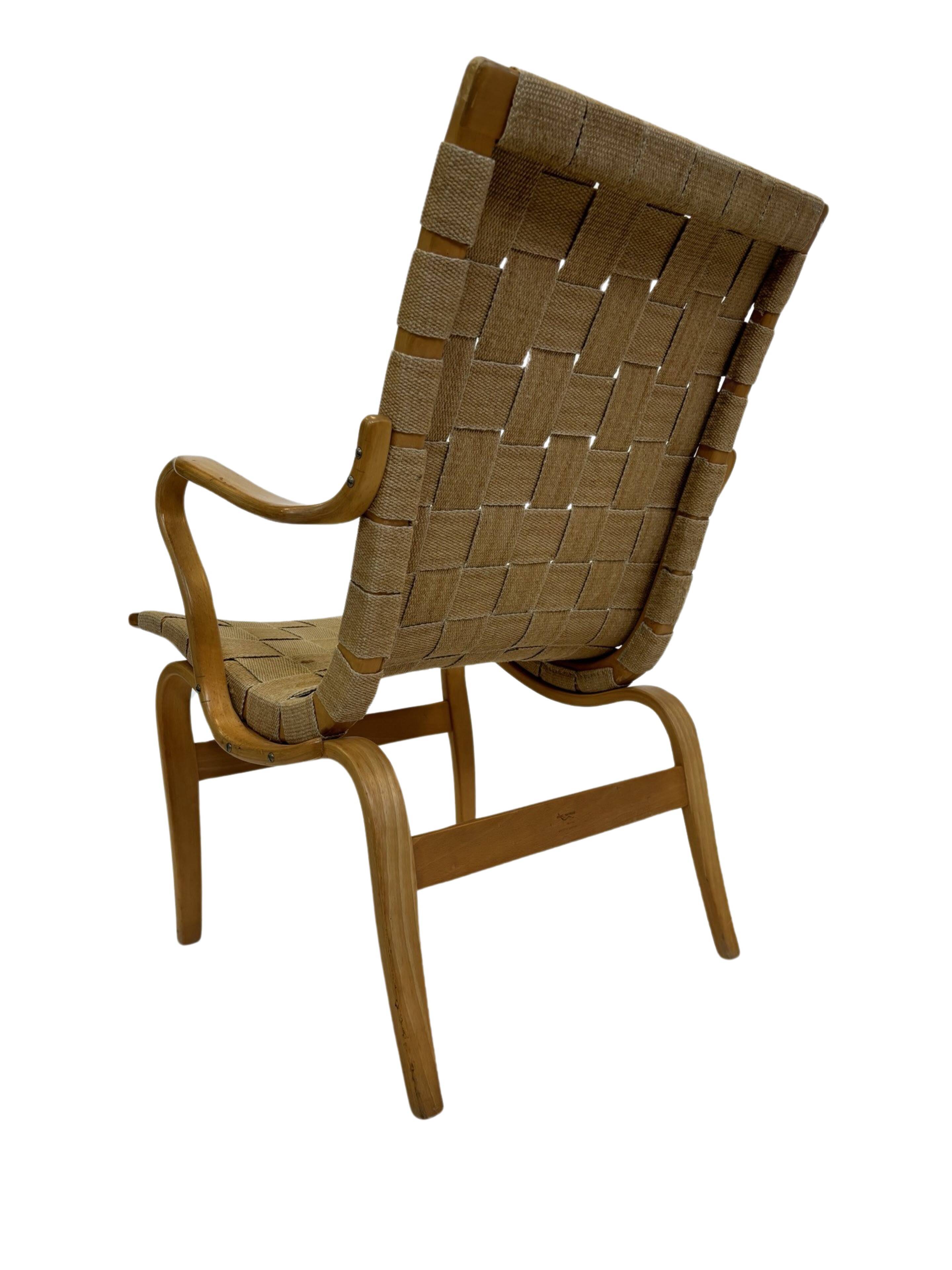 Paire de fauteuils originaux Mid Century modèle "Eva" par Bruno Mathsson 1971 Suède