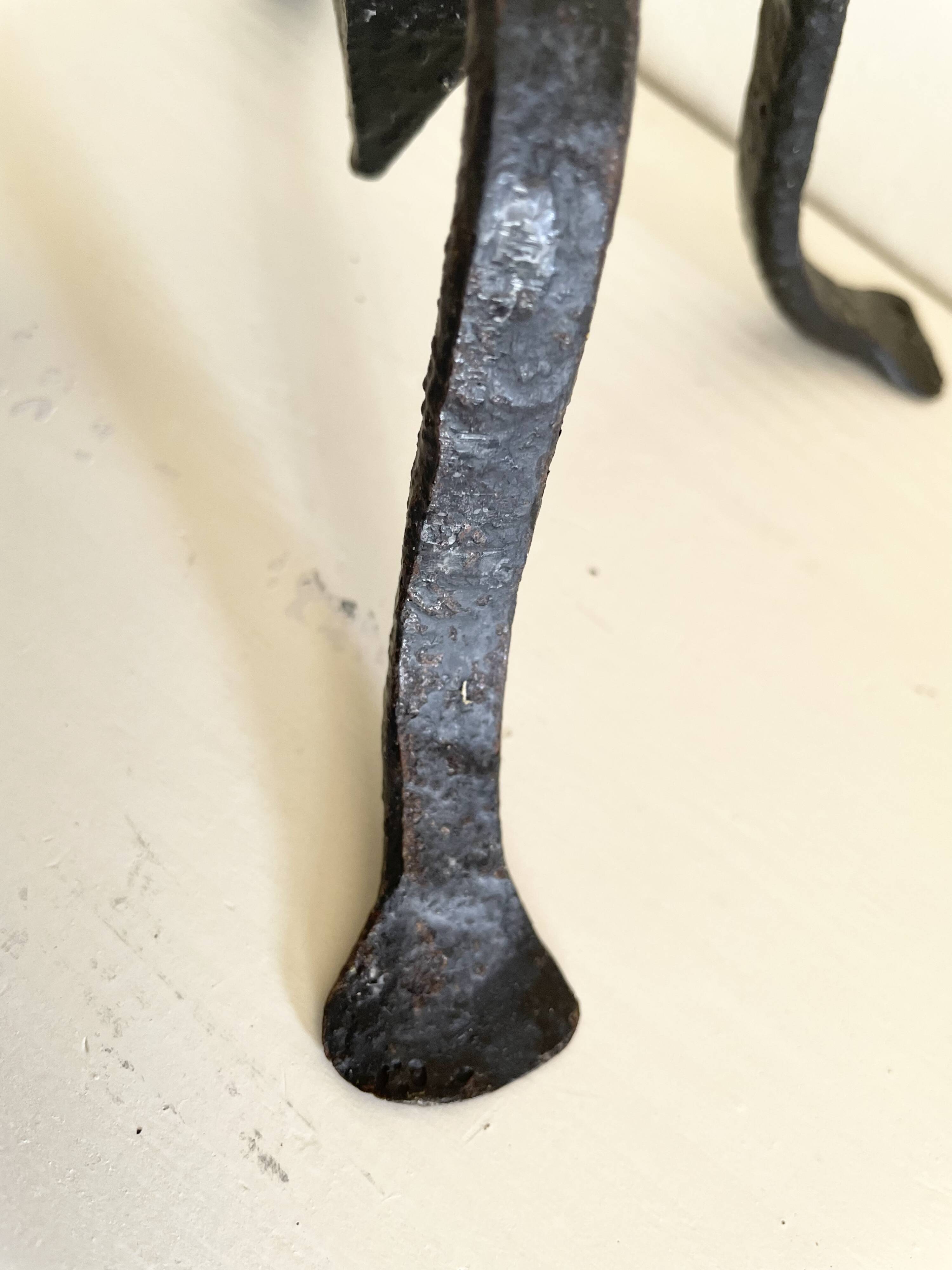 Wrought iron candlesticks