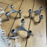 Stoff Nagel candle holder trio