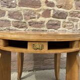 Art Deco pedestal table walnut 1950