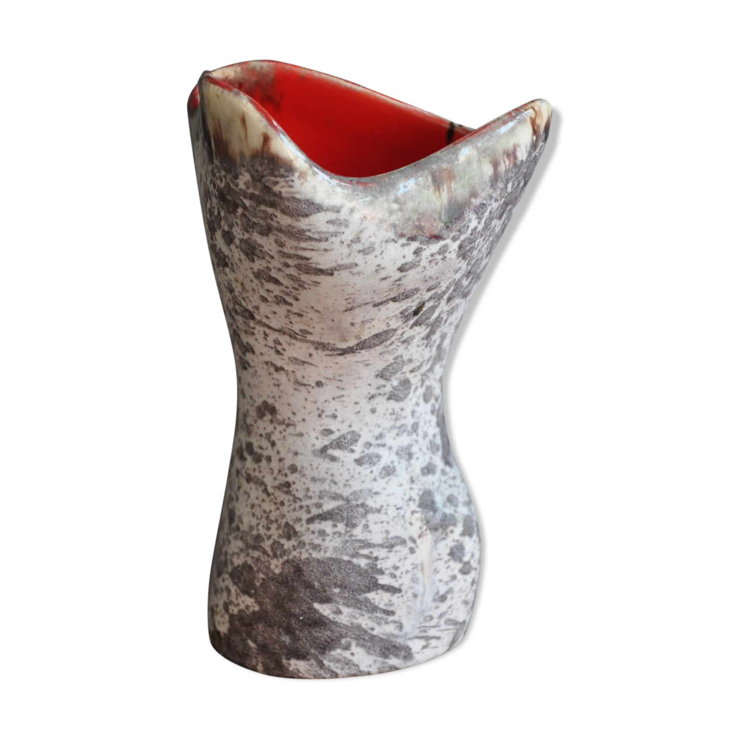 Vase céramique motif bouleau