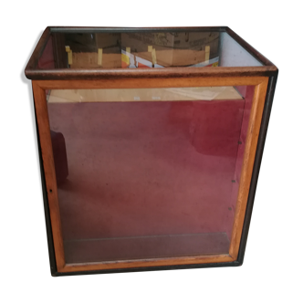 Vitrine sur roulette des années 1950 en chêne
