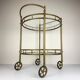 Vintage French brass bar cart, 1950s