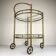 Vintage French brass bar cart, 1950s