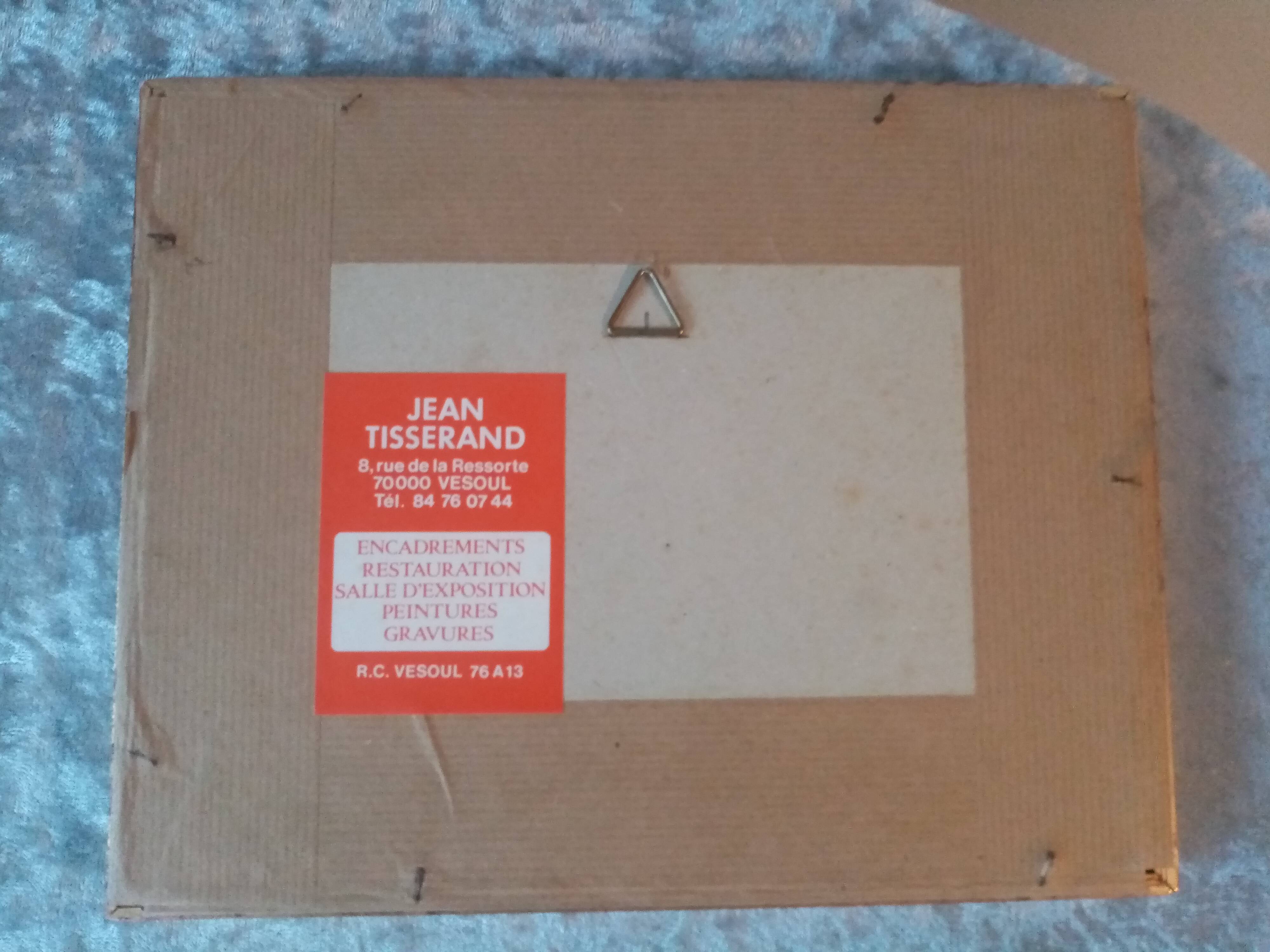 Old pastel painting of Vosges landscape in spring signed Antoine Dugois