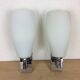 Pair of inda adjustable wall lamps, chrome and white opaline 70's