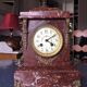 Napoleon III pink marble chimney clock