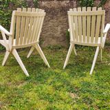 Vintage folding garden armchairs 1970