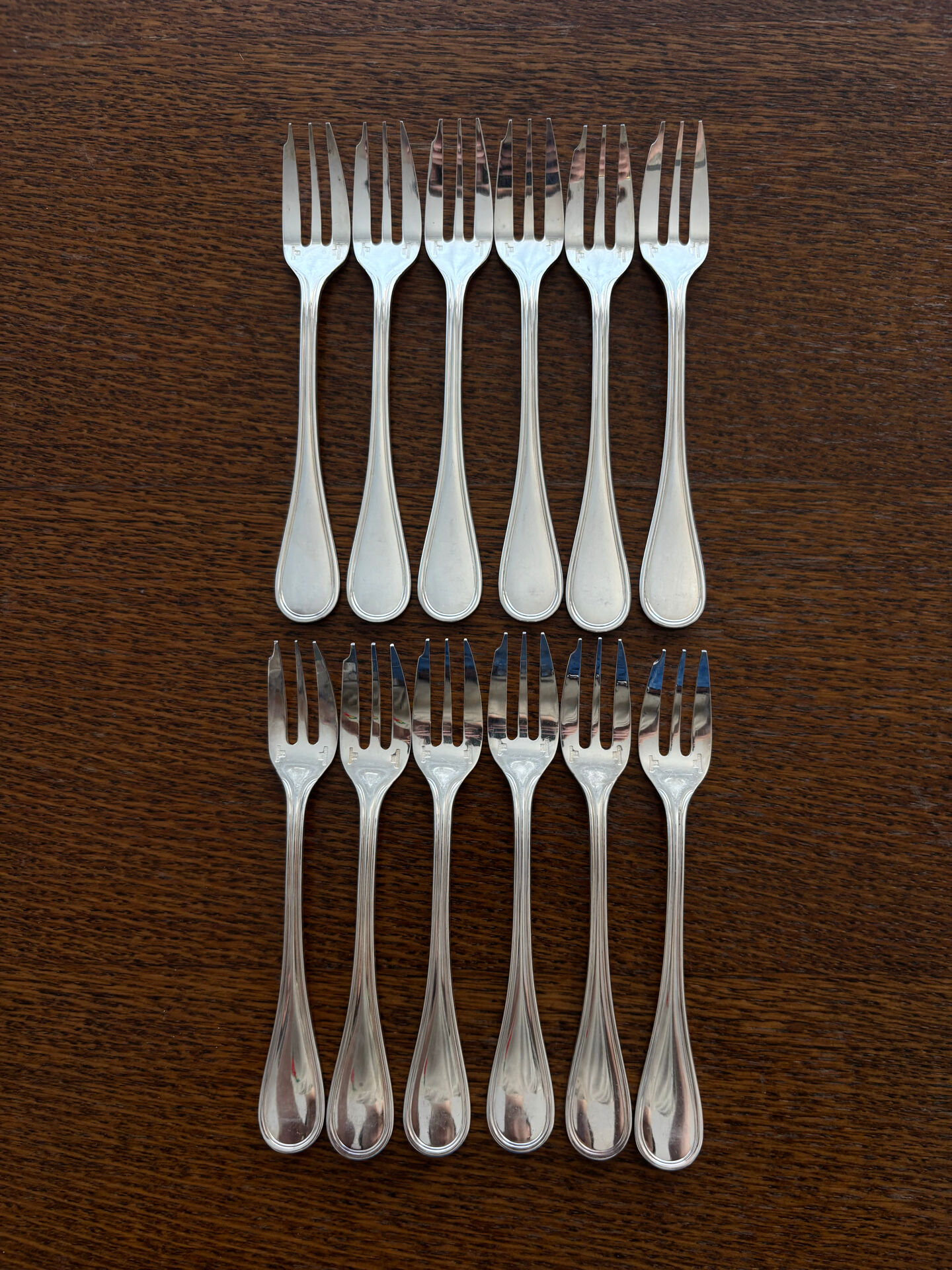 12 Christofle Albi cake forks