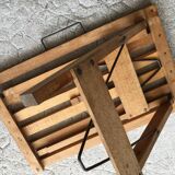 Folding wooden stool