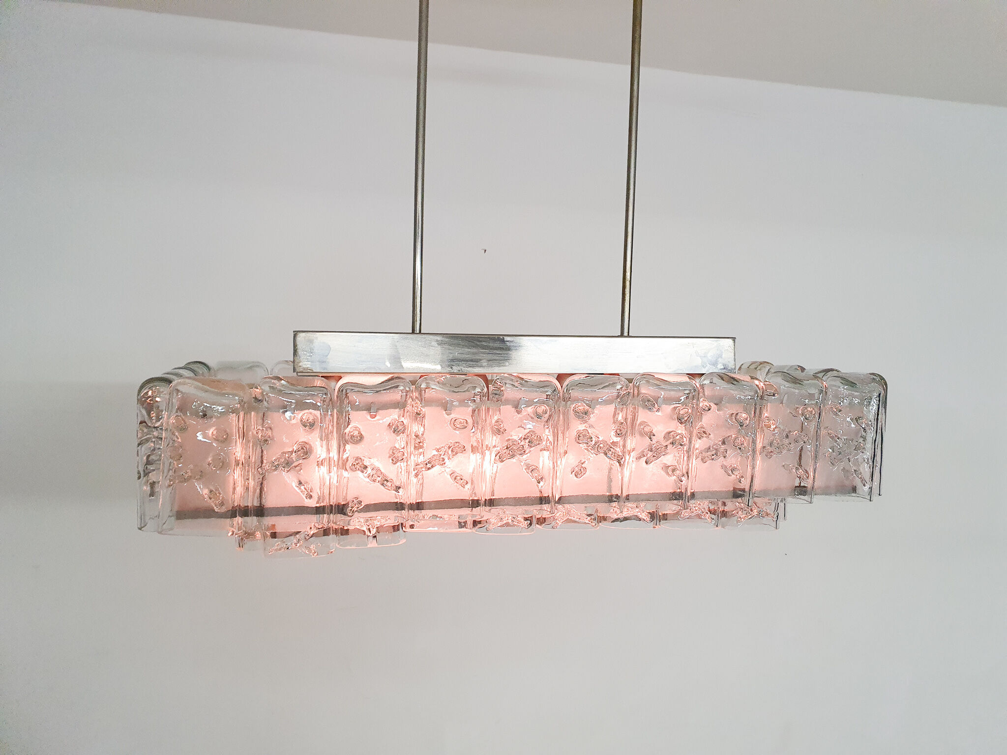 Glass chandelier by Doria, Germany 1960s