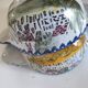 5 mini earthenware bowls from Charolles decorated with a village and rooster.