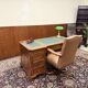 Bureau classique en cuir vert Partnerdesk