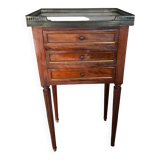 Louis XVI style mahogany bedside table