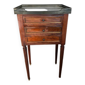 Louis XVI style mahogany bedside table