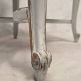Pair of Regency-style caned armchairs - painted wood - 19th century