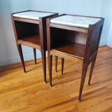 Antique pair of Directoire style bedside tables