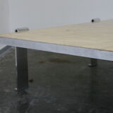 70s Marble and Chrome Coffee Table