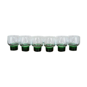 Set of 6 standing glasses