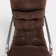 Chrome tubular lounge chair with corduroy – Space Age style 1970
