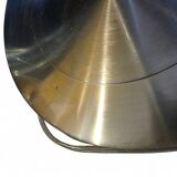 1990s design floor lamp – Brushed metal & crystals