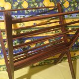 Scandinavian wooden folding magazine rack