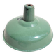 Industrial lampshade in green enameled sheet metal or ceiling lamp