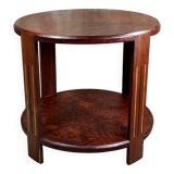 Art Deco side table / pedestal table in Rio rosewood