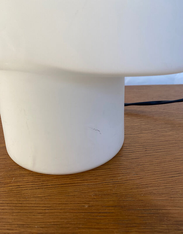 Vintage white glass lamp