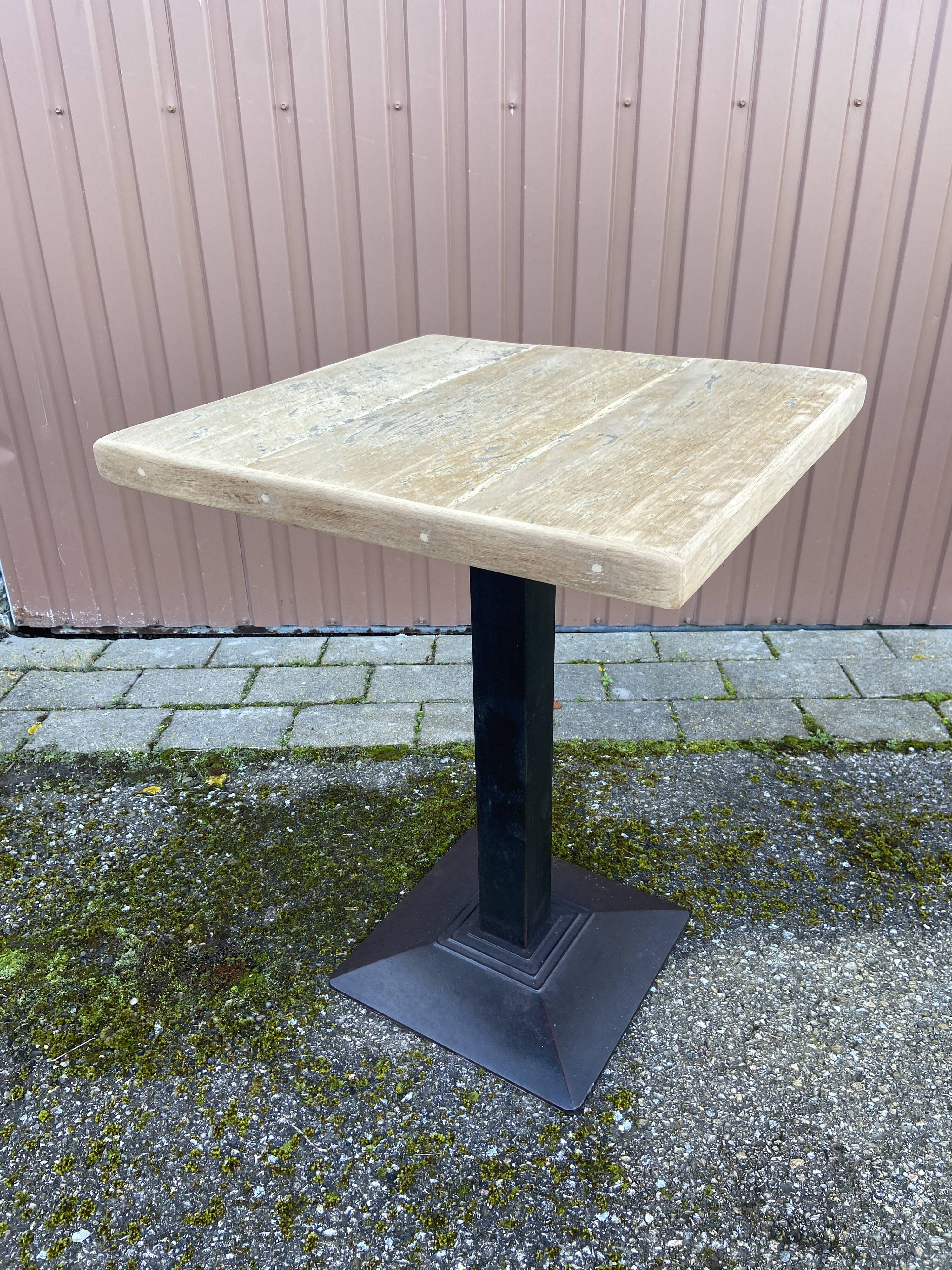 guéridon table fer métal jardin bistrot 70 s vintage