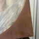 Oil painting canvas portrait woman lace dress 19th century merl