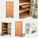 Parisian bonnet wardrobe, raw wood, 1950s
