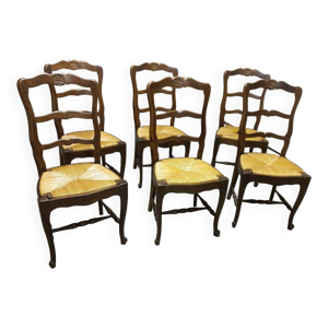 chaises Regence en chêne