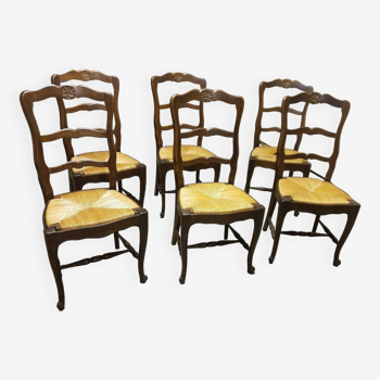 Regence chairs in straw-covered oak
