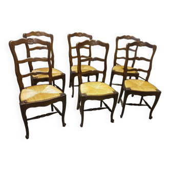 Regence chairs in straw-covered oak