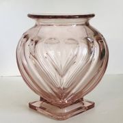 Vase en verre art déco Rosaline par Rudolf Schrötter pour Inwald