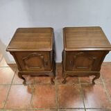 Pair of vintage 1960s oak bedside tables