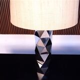 Sculptural Italian chromed metal table lamps, 1960s, Set of 2