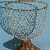 wicker paper basket, screened