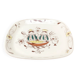 Hand-Painted Plate Pink Flamingo Master Chef in Norwegian Ceramic by Inger Waage from Stavanger Flint