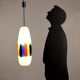 1960s vintage suspension attributed to Massimo Vignelli in glass.